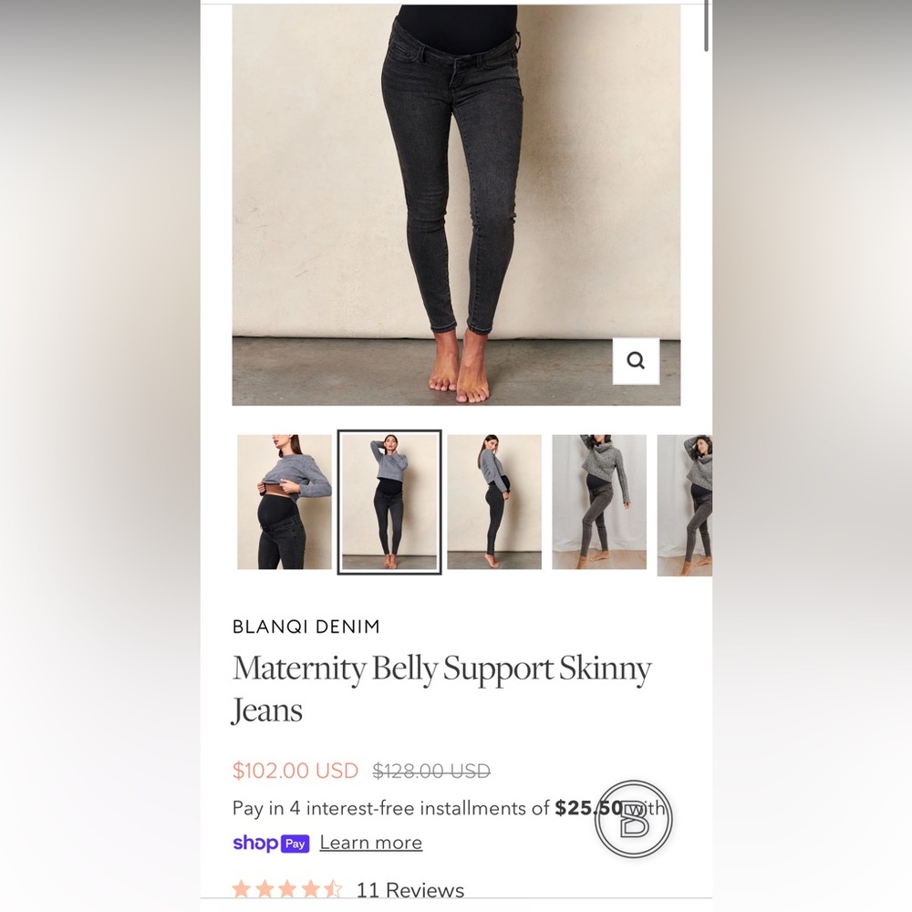 Blanqi Maternity denim